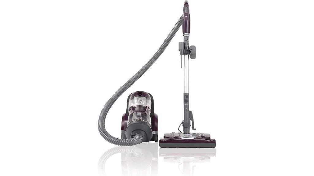 purple compact canister vacuum