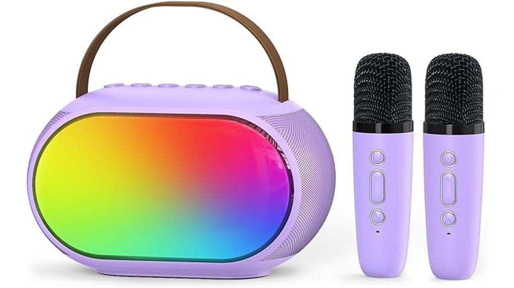 purple kids karaoke machine