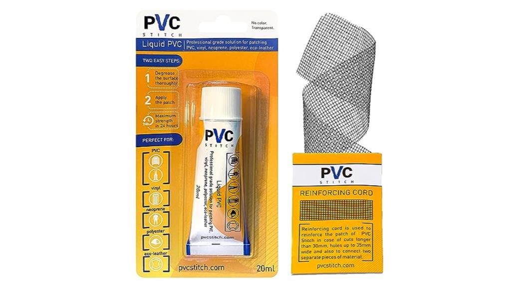 pvc repair kit with reinforcing mesh