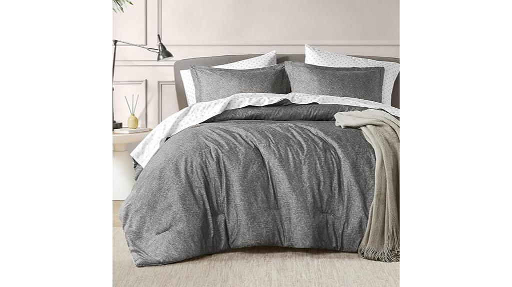 queen size grey bed