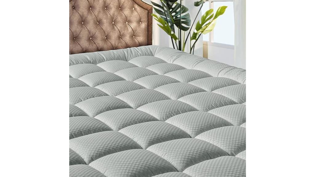 quilted fitted queen mattress pad