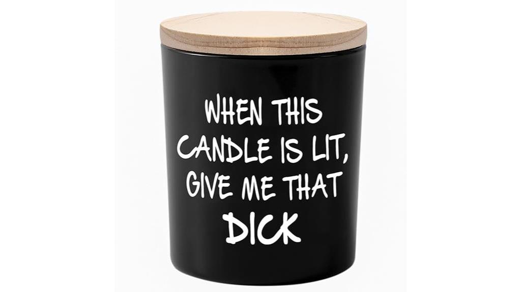 quirky soy candle for husband