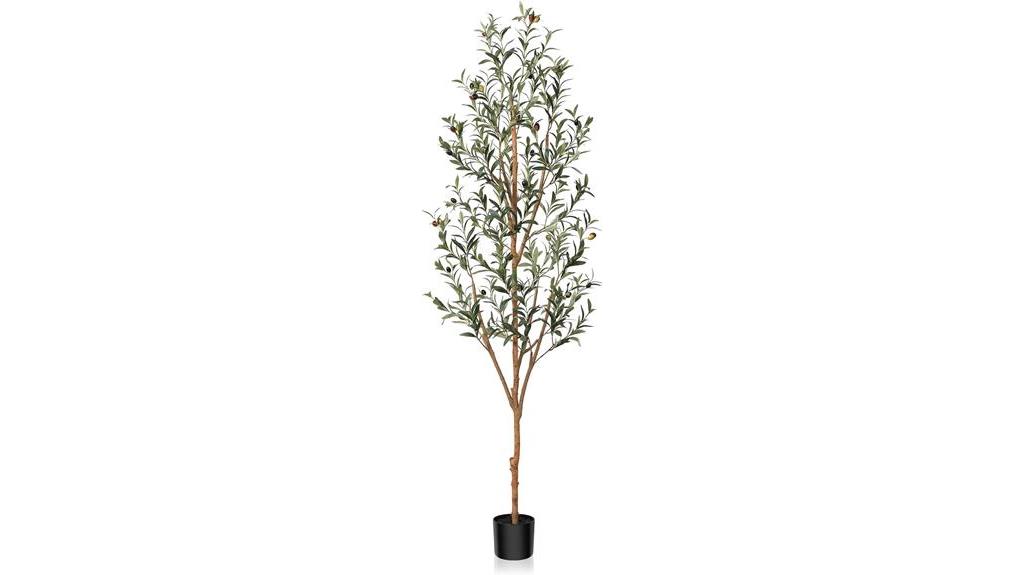 realistic 6ft artificial olive tree for home office decor
