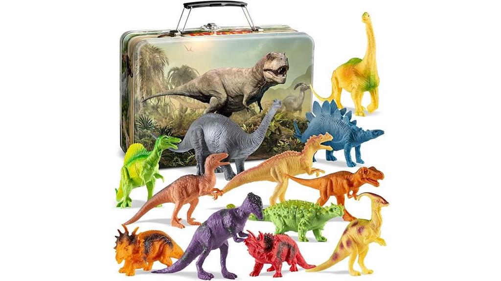 realistic dinosaur figures with storage