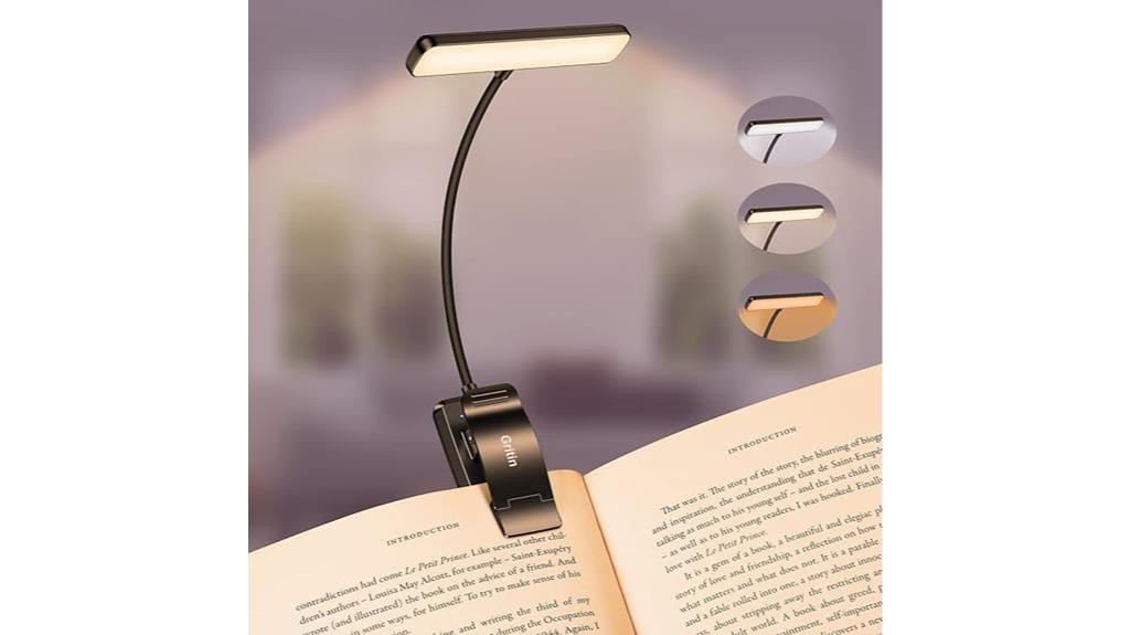 rechargeable book light for bed reading