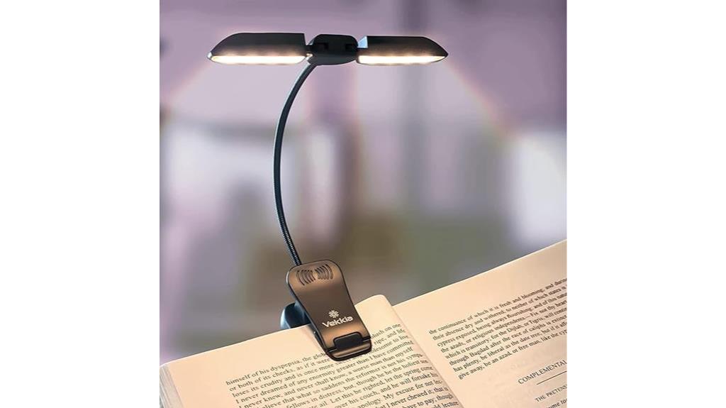 rechargeable led book light with adjustable clip