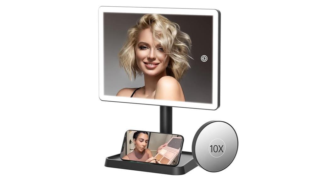 rechargeable led lighted makeup mirror