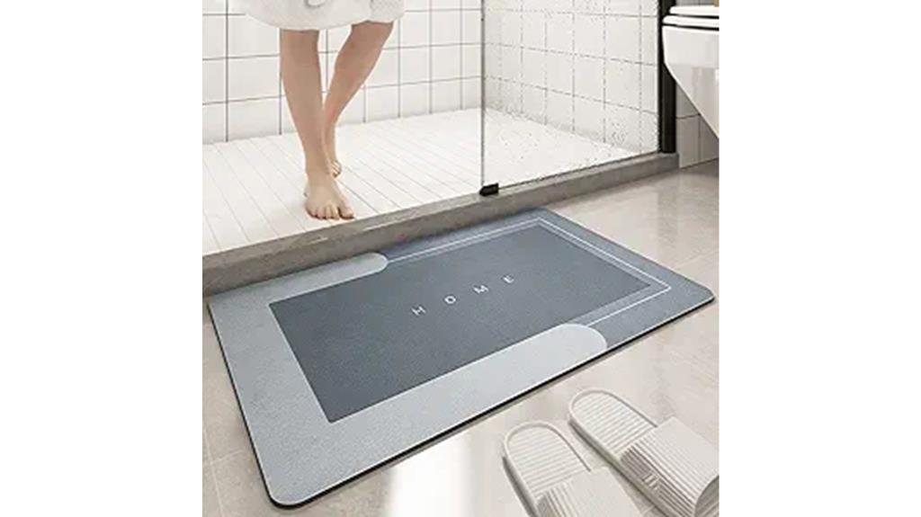 rectangle blue bath mat