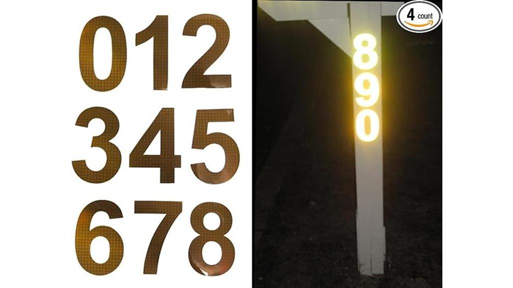 reflective address numbers for visibility