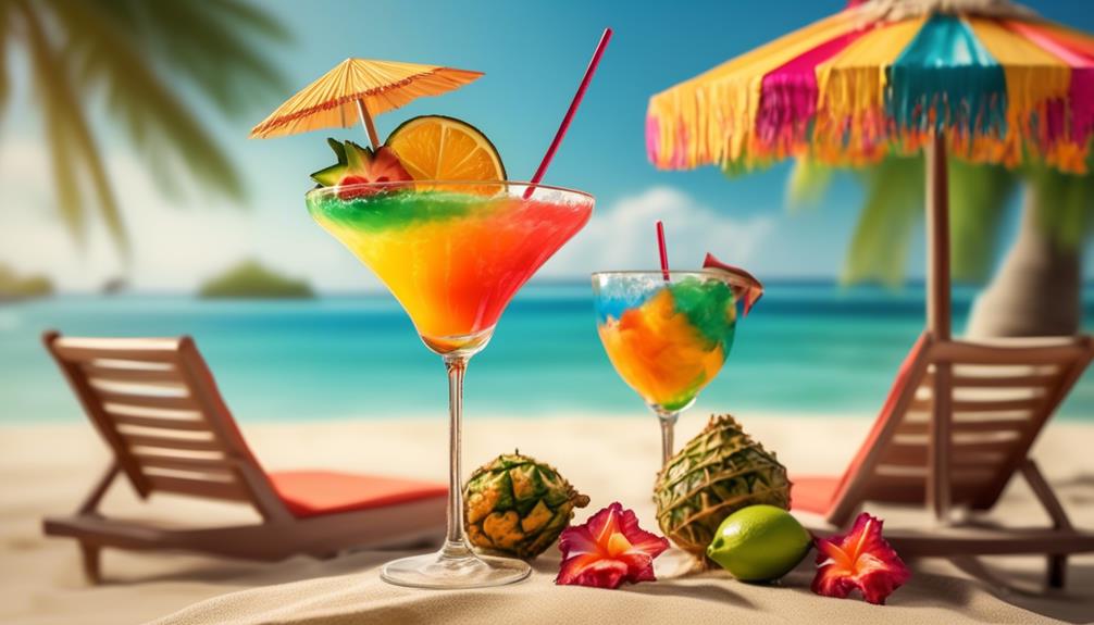 refreshing tropical fruit cocktails