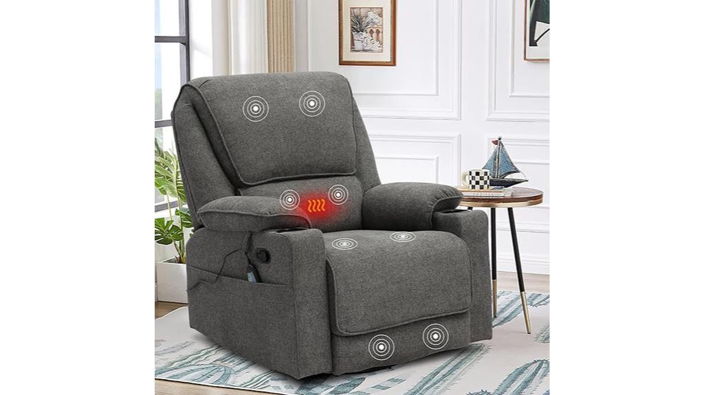 remote controlled recliner with cup holder