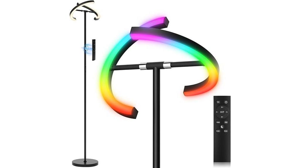 remote controlled rgbcw floor lamp