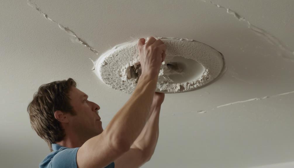 repairing a cracked drywall
