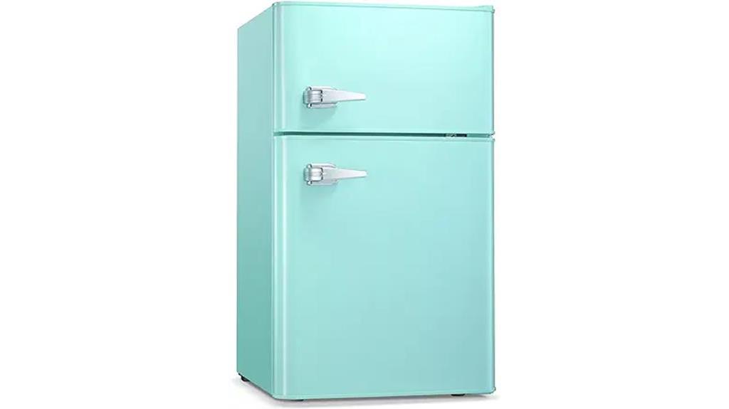 retro green mini refrigerator