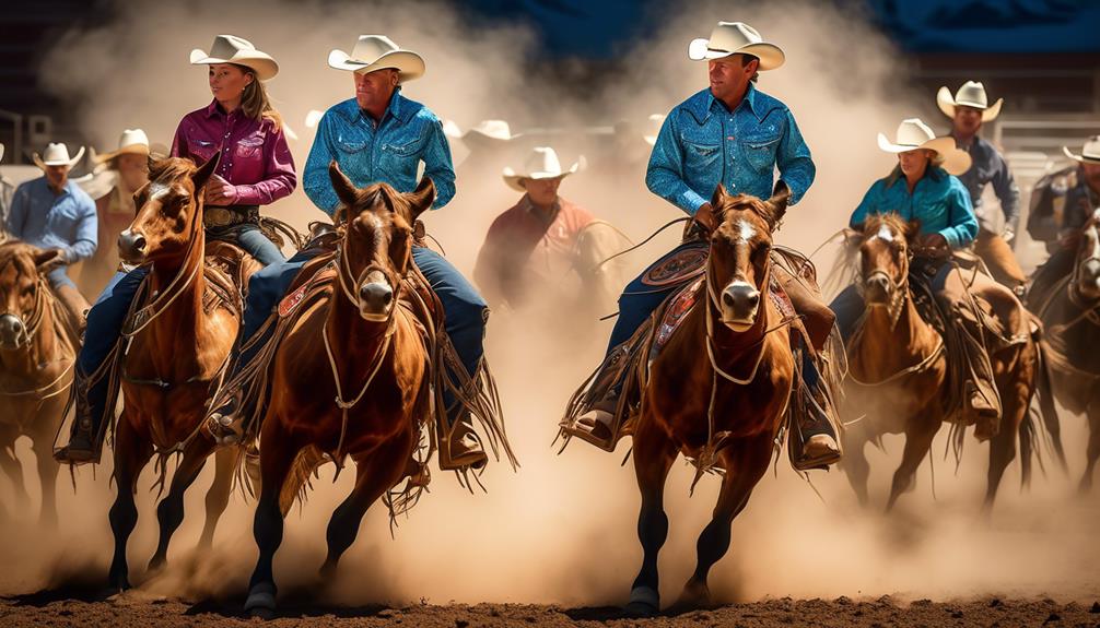 rodeo extravaganza with cowboys