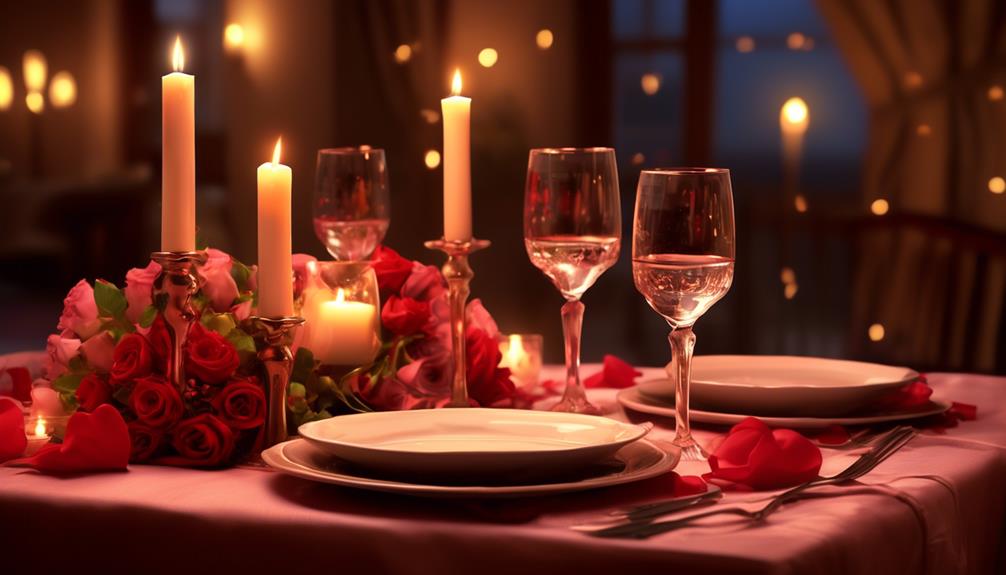 romantic ambiance of candlelit dinners