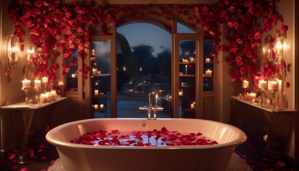 romantic candlelit bath experience
