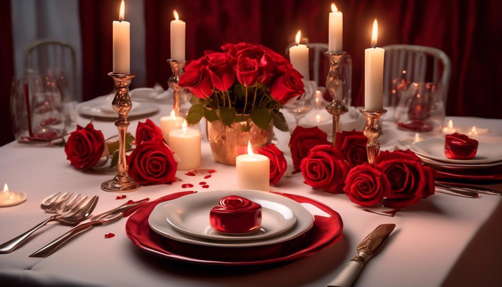 romantic candlelit dinner ambiance