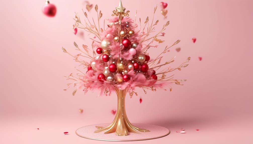 romantic christmas tree decoration
