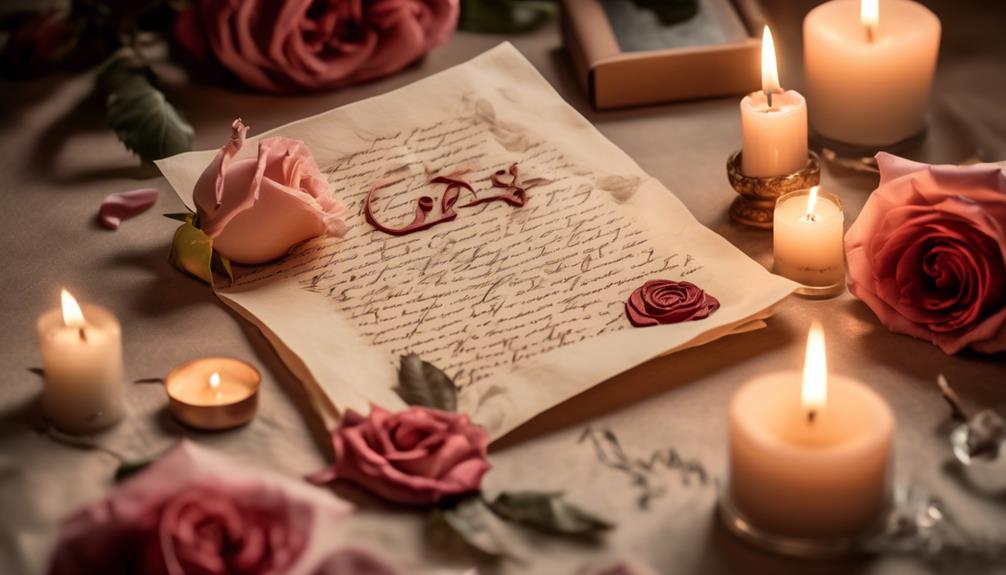 romantic correspondence in writing