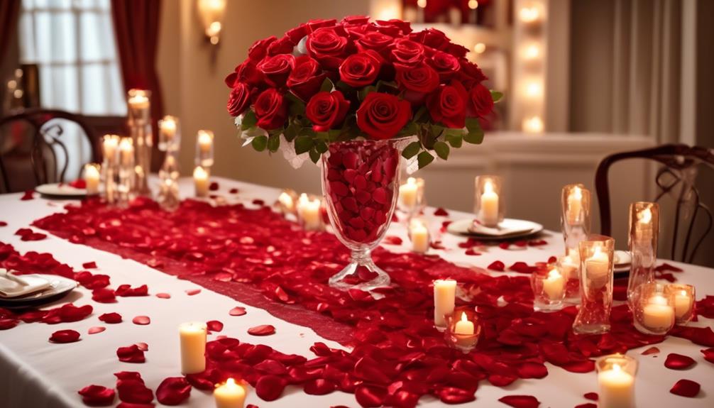 romantic floral arrangement centerpiece