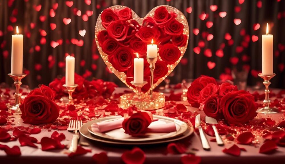 romantic heart shaped valentine s decor