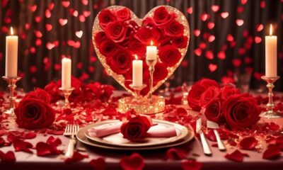 romantic heart shaped valentine s decor