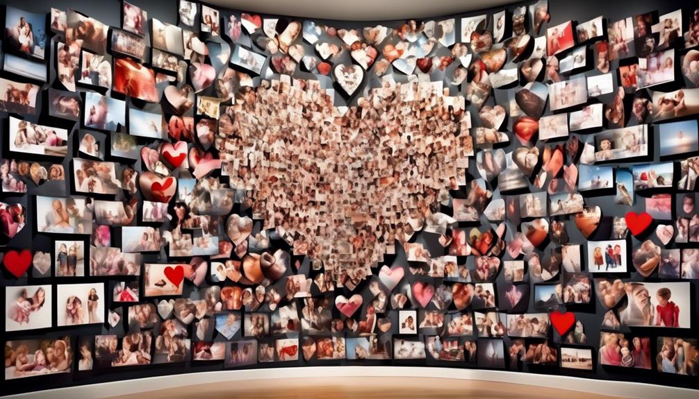 romantic photo collage display