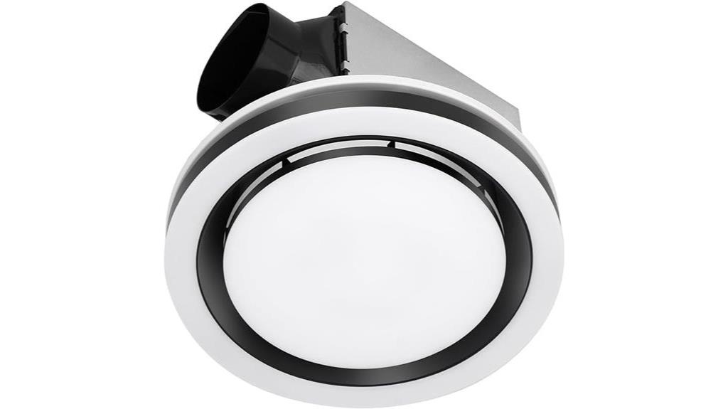 round black bathroom fan
