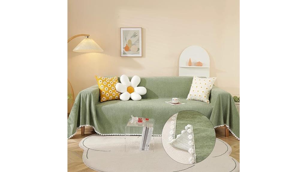 sage sofa cover for living room