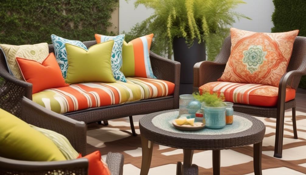 selecting outdoor cushions and pillows