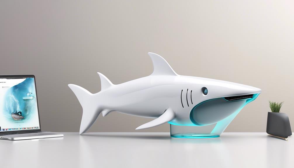 shark shaped air purifier with reading mode