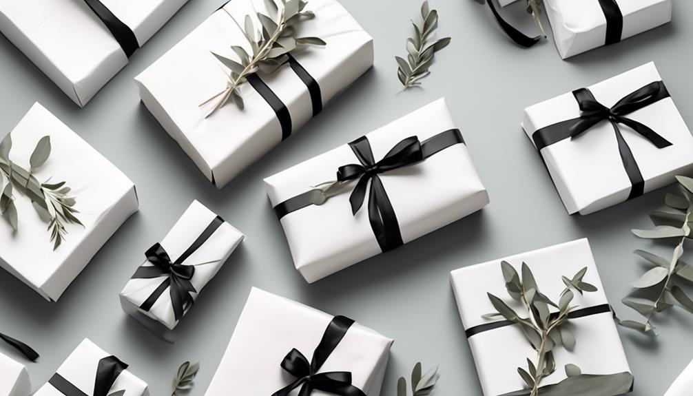 simplistic gift wrapping style