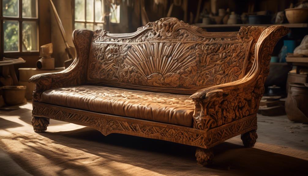 skilled craftsmen create sofas