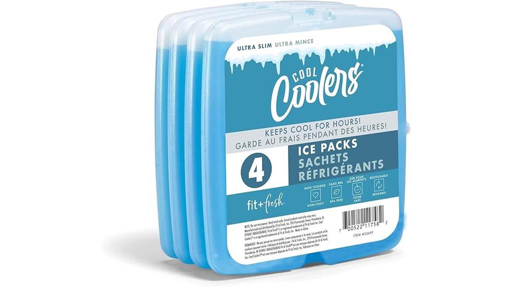 slim ice packs for lunch boxes or coolers