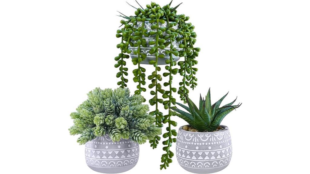 small artificial succulent plants