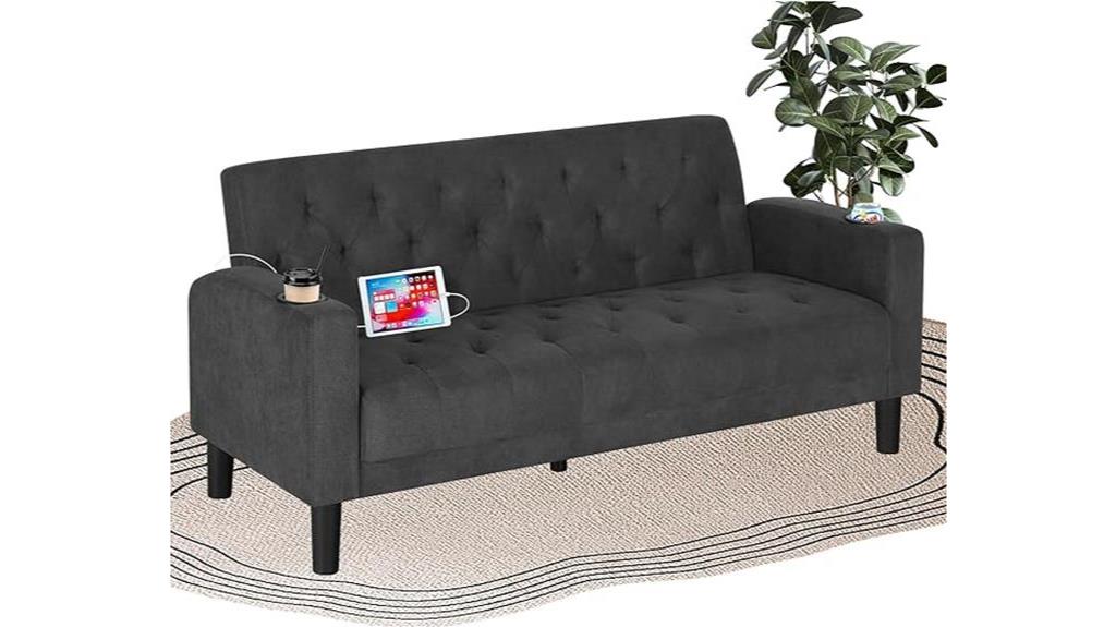 small loveseat with usb charger