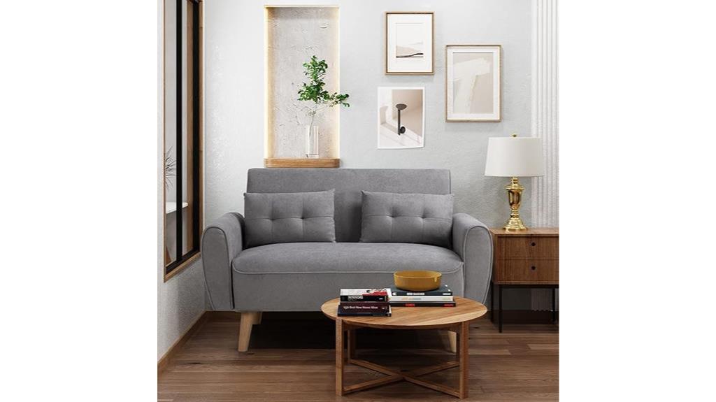 small modern loveseat couch