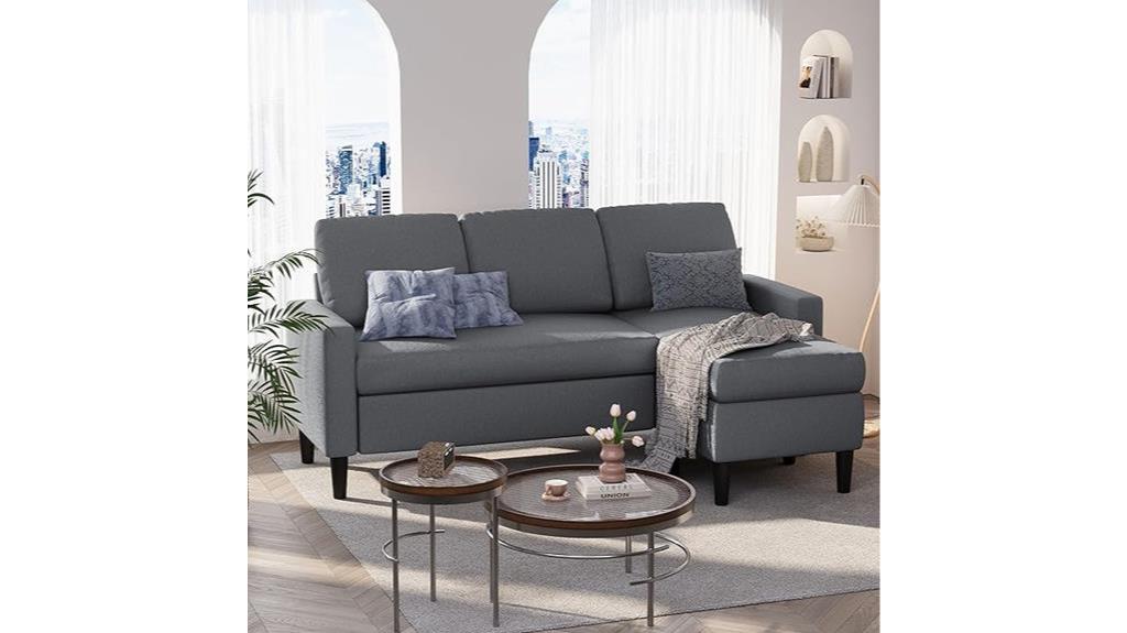 small reversible chaise l shaped sofa