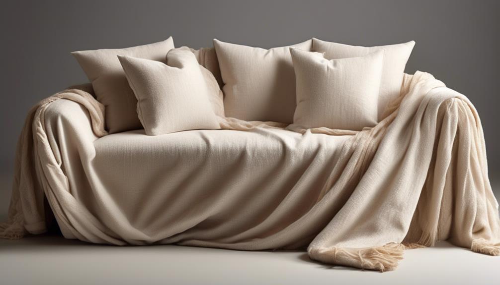 sofa cover with throw