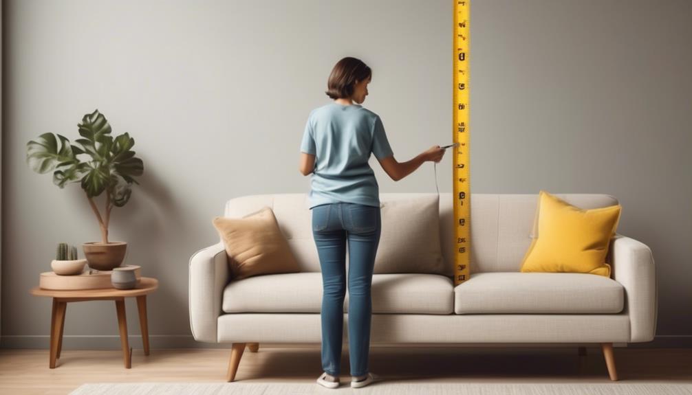 sofa measurement guide available