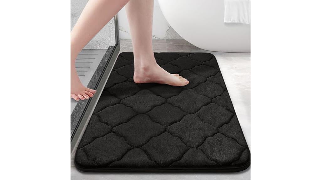 soft and absorbent memory foam bath mat rug