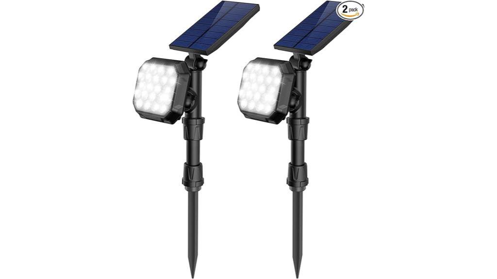 solar spot lights with 22 leds and 700 lumens