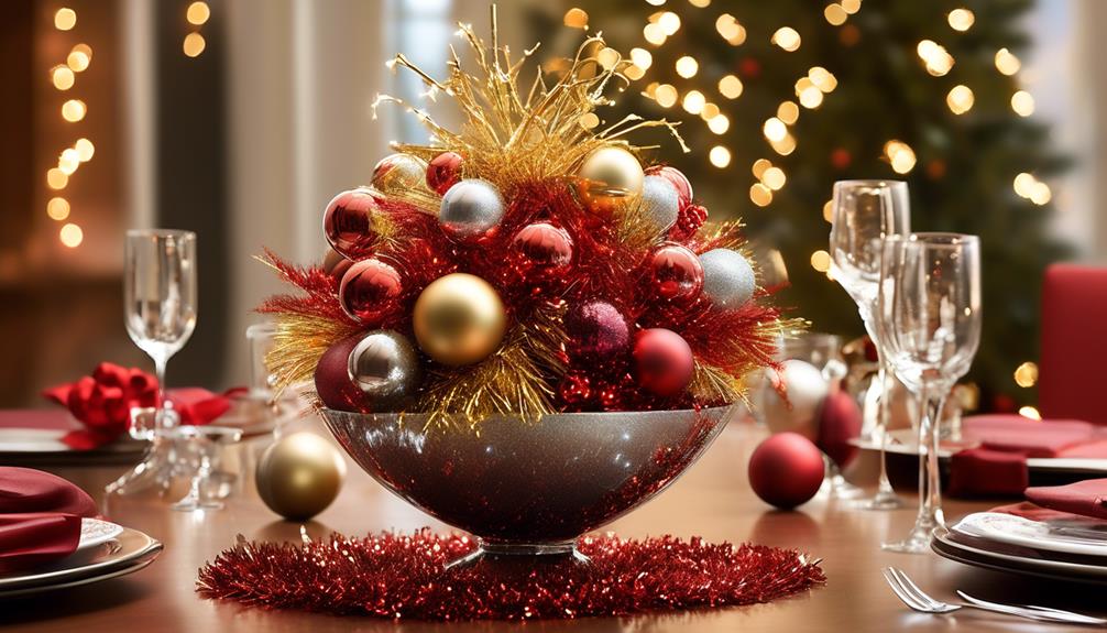 sparkling holiday table decorations