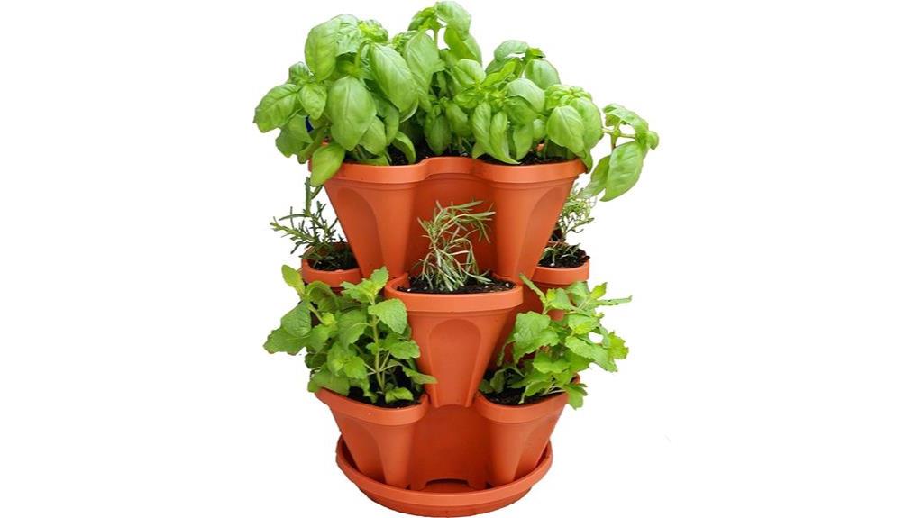 stackable herb planter design