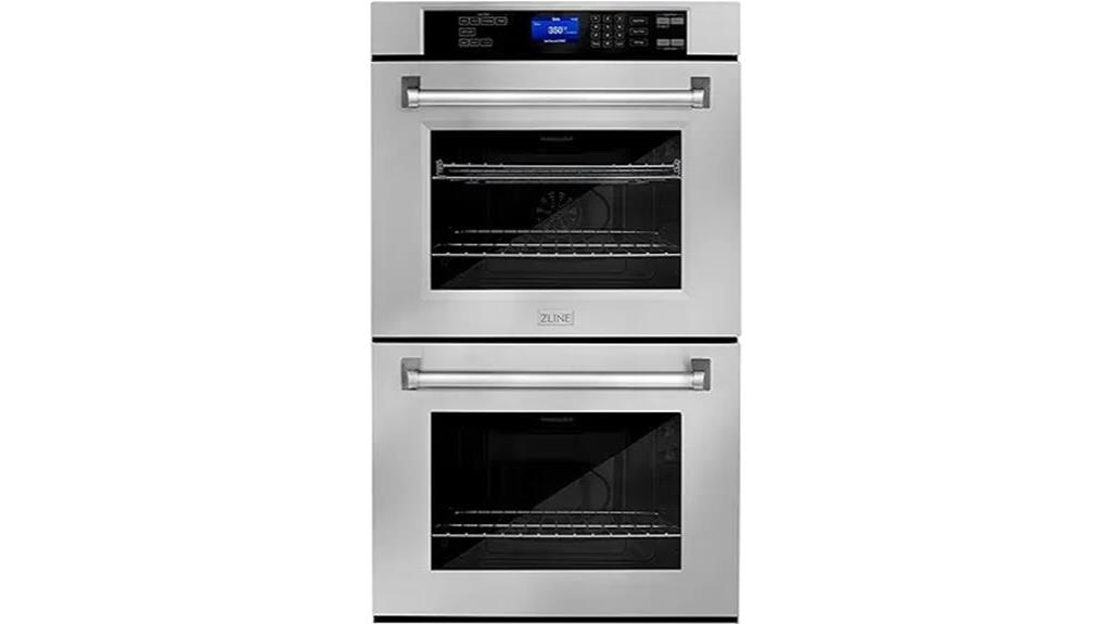 stainless steel double wall oven