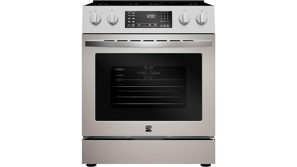 stainless steel electric range