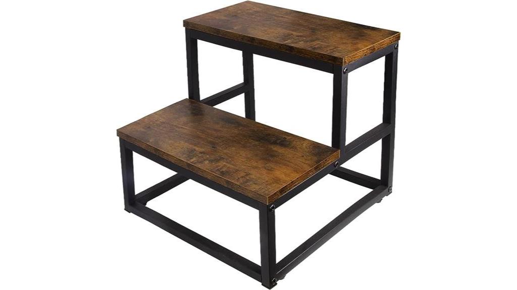 sturdy wooden step stool