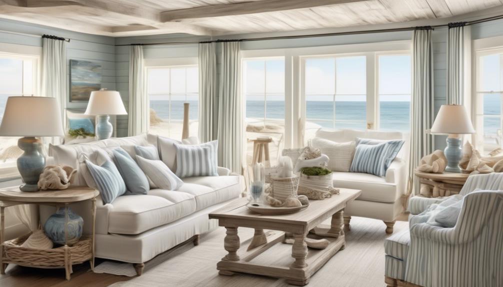 stylish coastal inspired living spaces