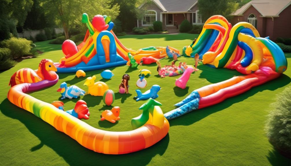 summer fun with yard inflatables